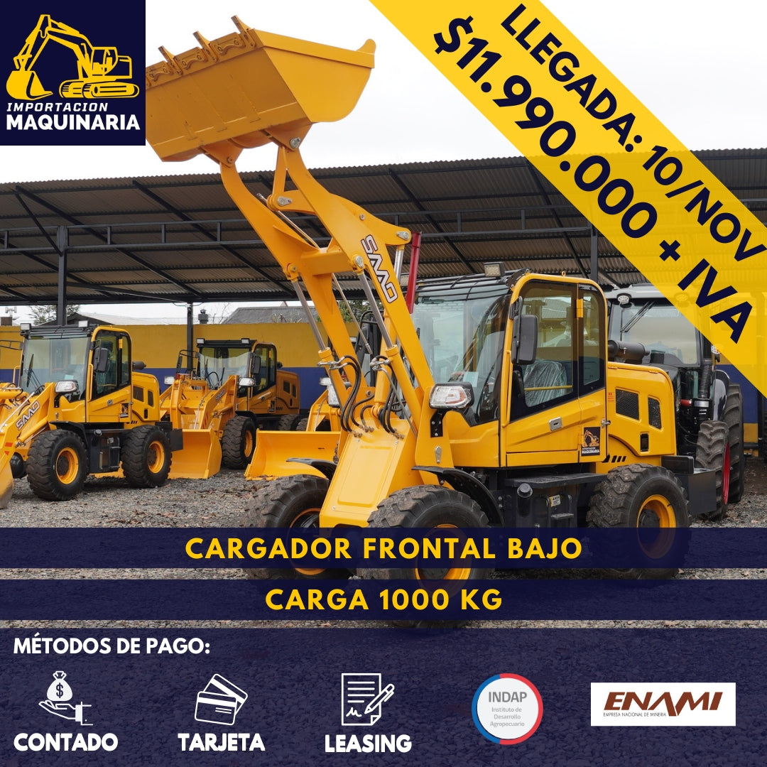 Cargador Frontal Bajo Carga 1000 Kg