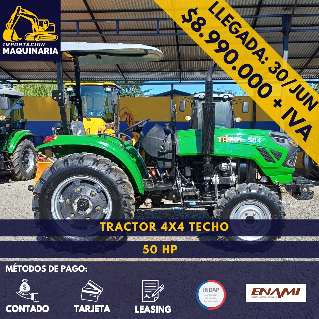 Tractor 4x4 Techo 50 HP