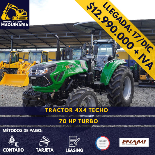 Tractor 4x4 Techo 70 HP Turbo