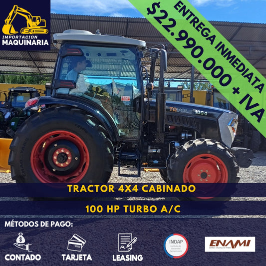 Tractor 4x4 Cabinado 100 HP Turbo A/C
