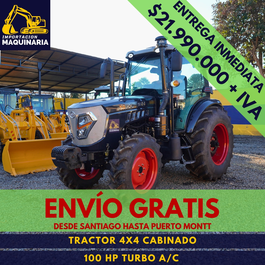 Tractor 4x4 Cabinado 100 HP Turbo A/C