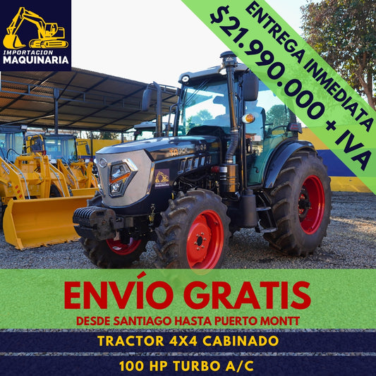 Tractor 4x4 Cabinado 100 HP Turbo A/C