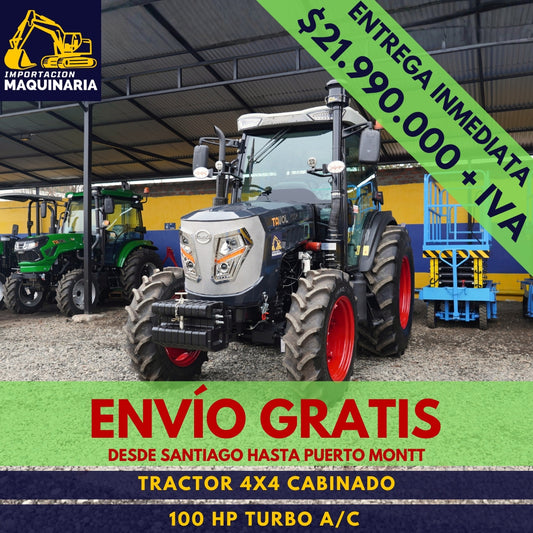 Tractor 4x4 Cabinado 100 HP Turbo A/C