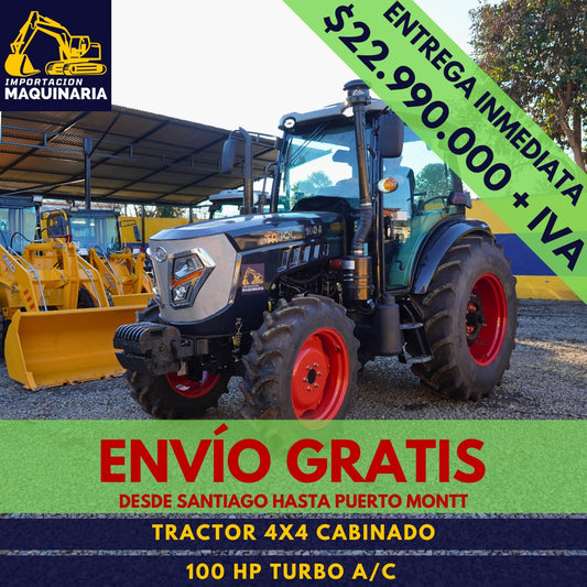 Tractor 4x4 Cabinado 100 HP Turbo A/C