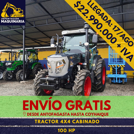 Tractor 4x4 Cabinado 100 HP Turbo A/C