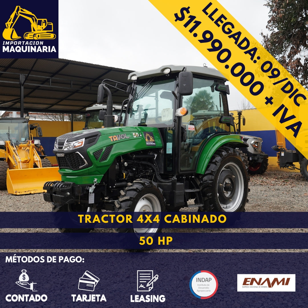Tractor 4x4 Cabinado 50 HP