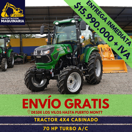 Tractor 4x4 Cabinado 70 HP Turbo A/C
