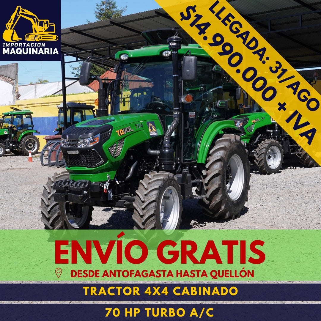 Tractor 4x4 Cabinado 70 HP Turbo A/C