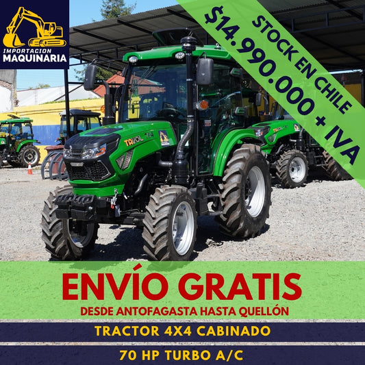 Tractor 4x4 Cabinado 70 HP Turbo A/C