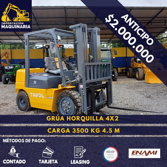 Grúa Horquilla 4x2 3500 Kg 4.5m