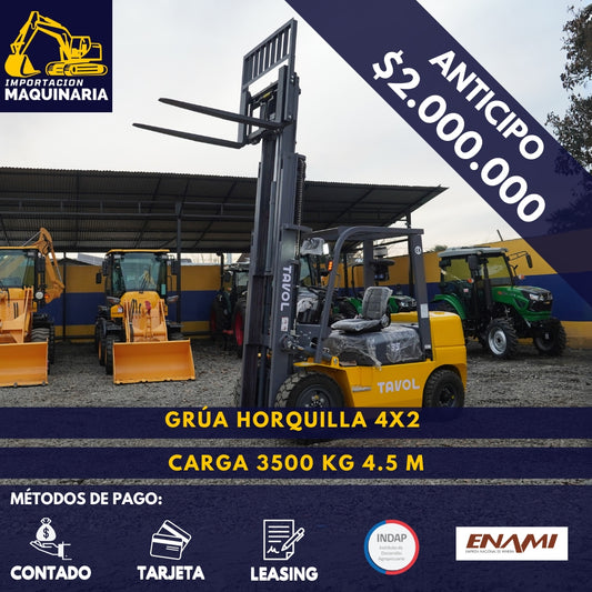 Grúa Horquilla 4x2 3500 Kg 4.5m