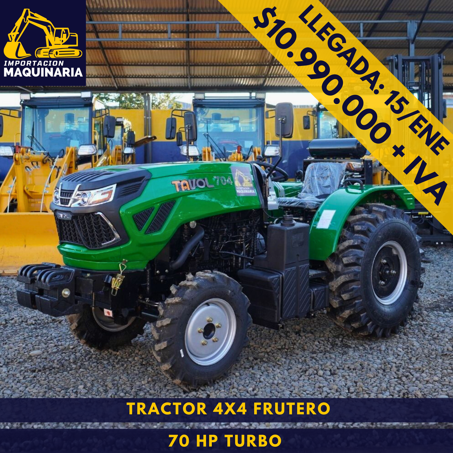 Tractor 4x4 Frutero 70 HP Turbo