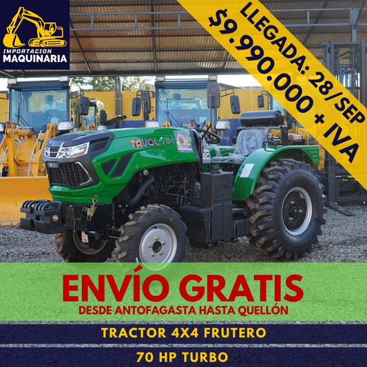 Tractor 4x4 Frutero 70 HP Turbo