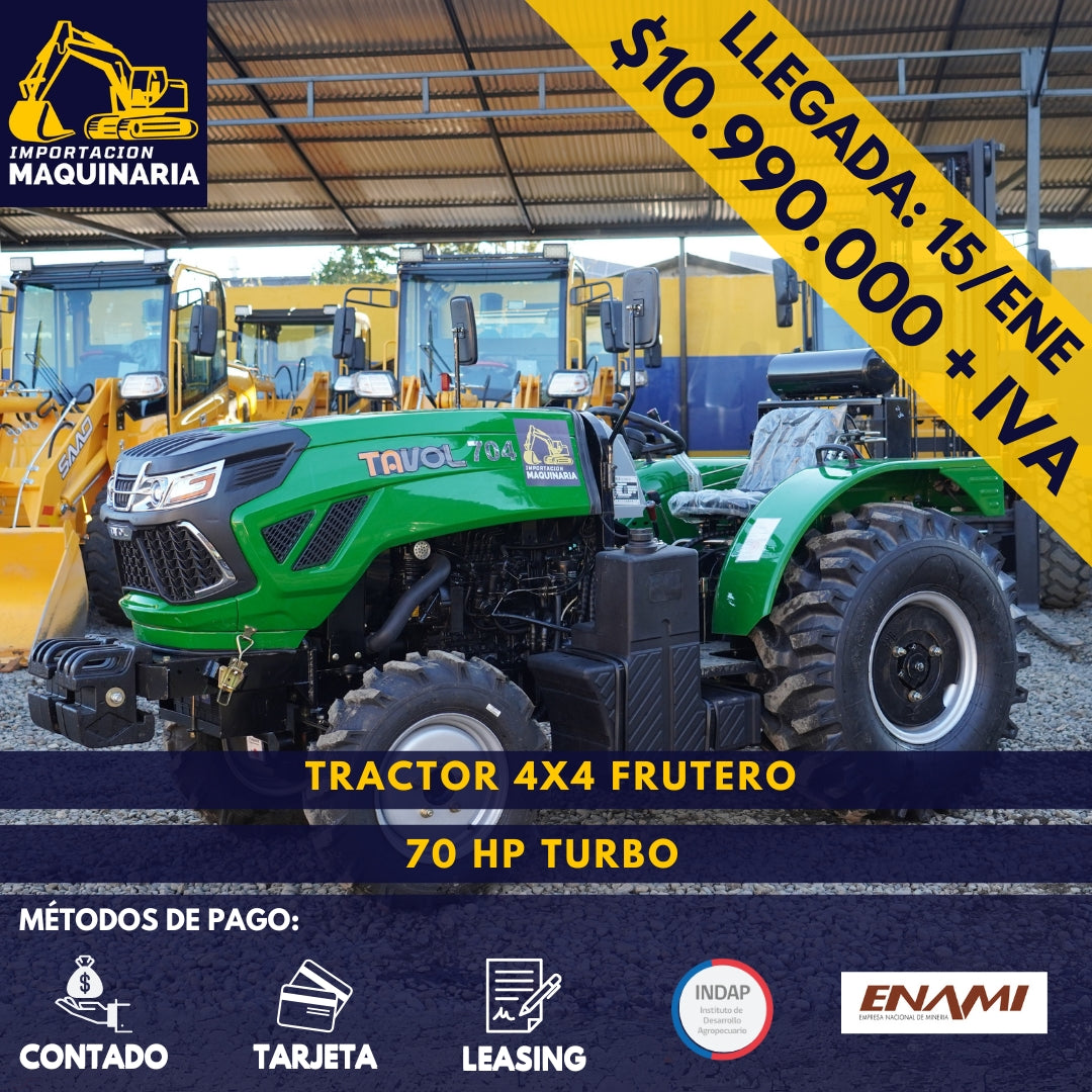 Tractor 4x4 Frutero 70 HP Turbo
