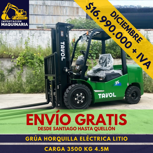 Grúa Horquilla Eléctrica Litio 3500 kg 4.5 m