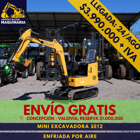 Miniexcavadora SE12 Enfriada Por Aire