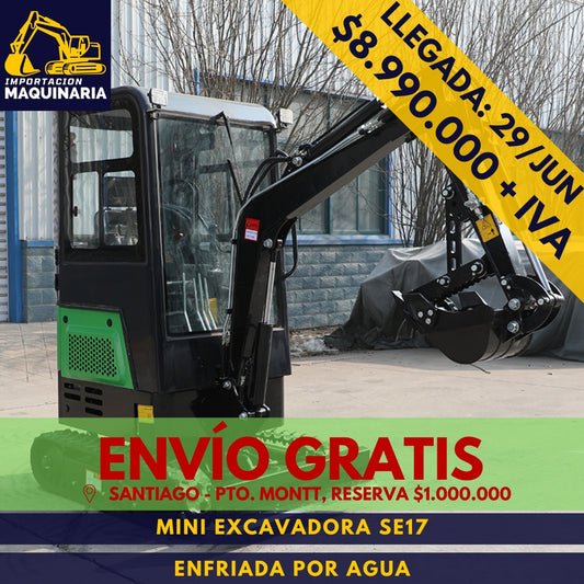 Mini Excavadora SE17 Con Cabina Enfriada Por Agua