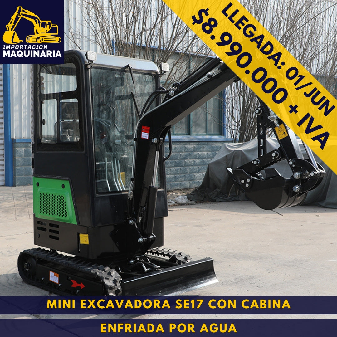 Mini Excavadora SE17 Con Cabina Enfriada Por Agua
