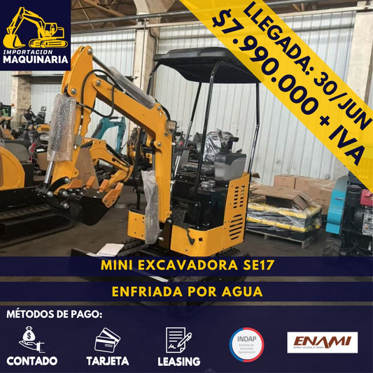 Mini Excavadora SE17 Enfriado por Agua