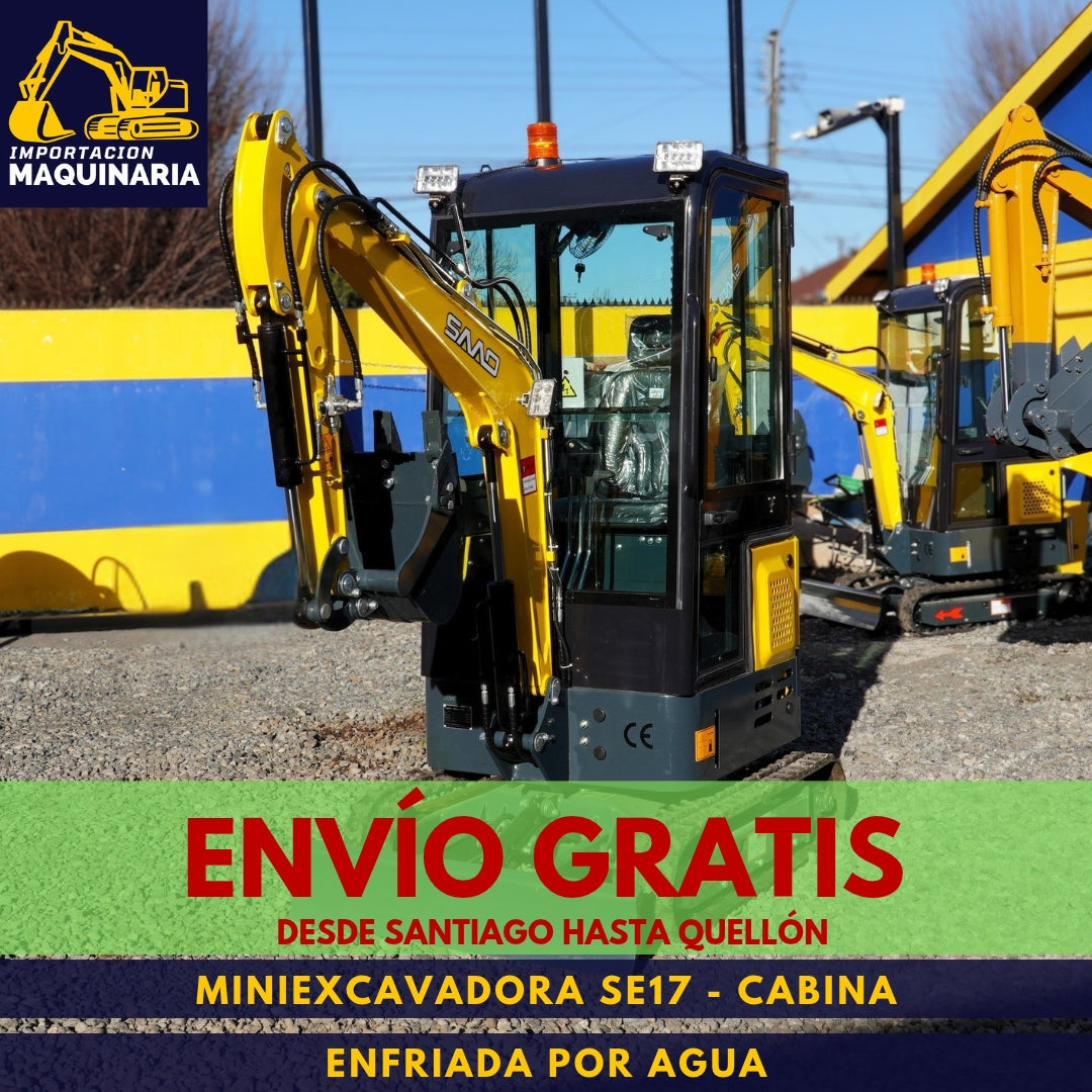 Miniexcavadora SE17 Con Cabina Enfriada Por Agua
