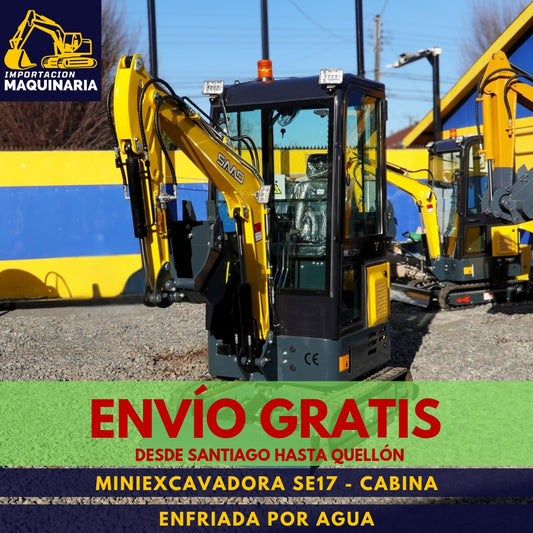 Miniexcavadora SE17 Con Cabina Enfriada Por Agua