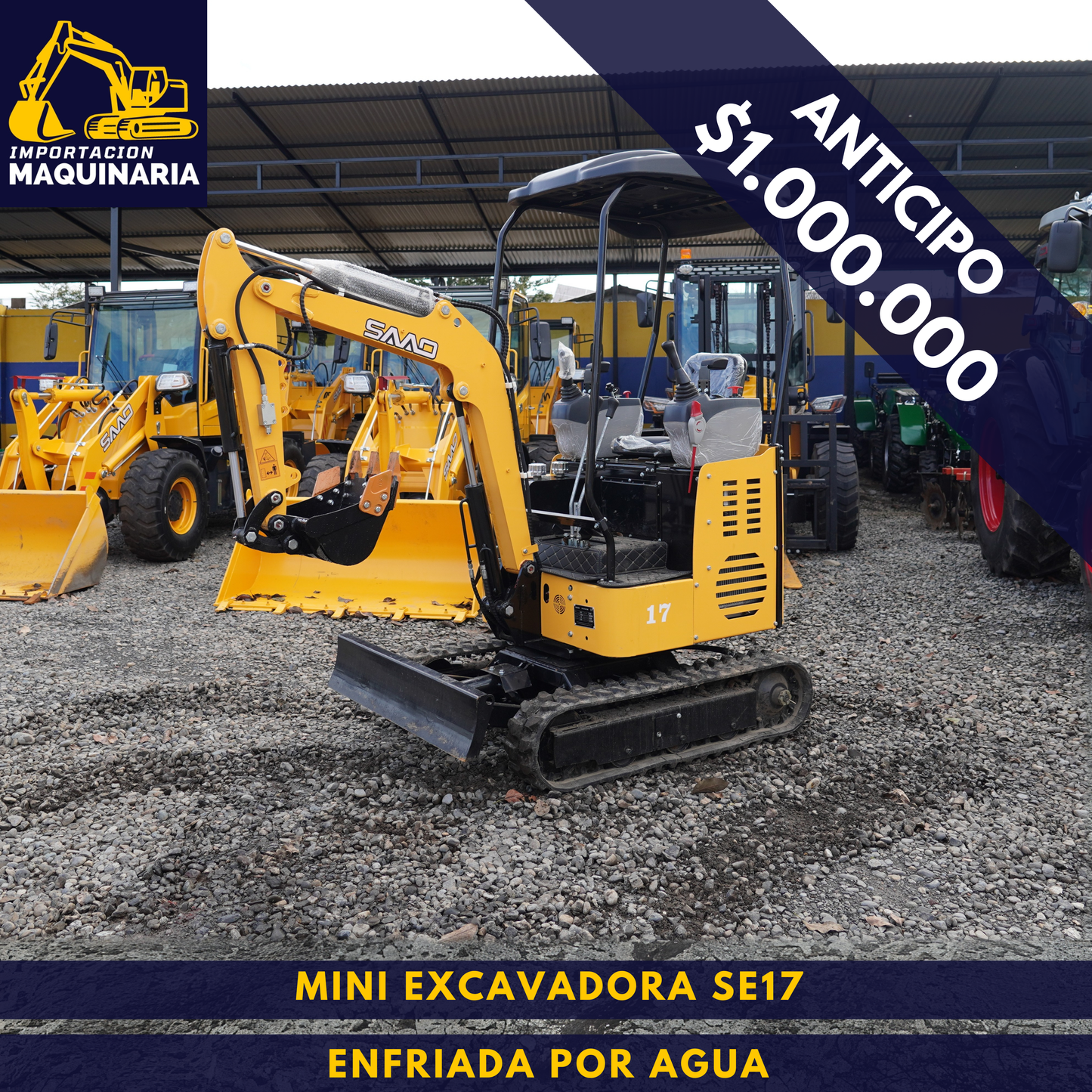 Mini Excavadora SE17 Enfriada por Agua