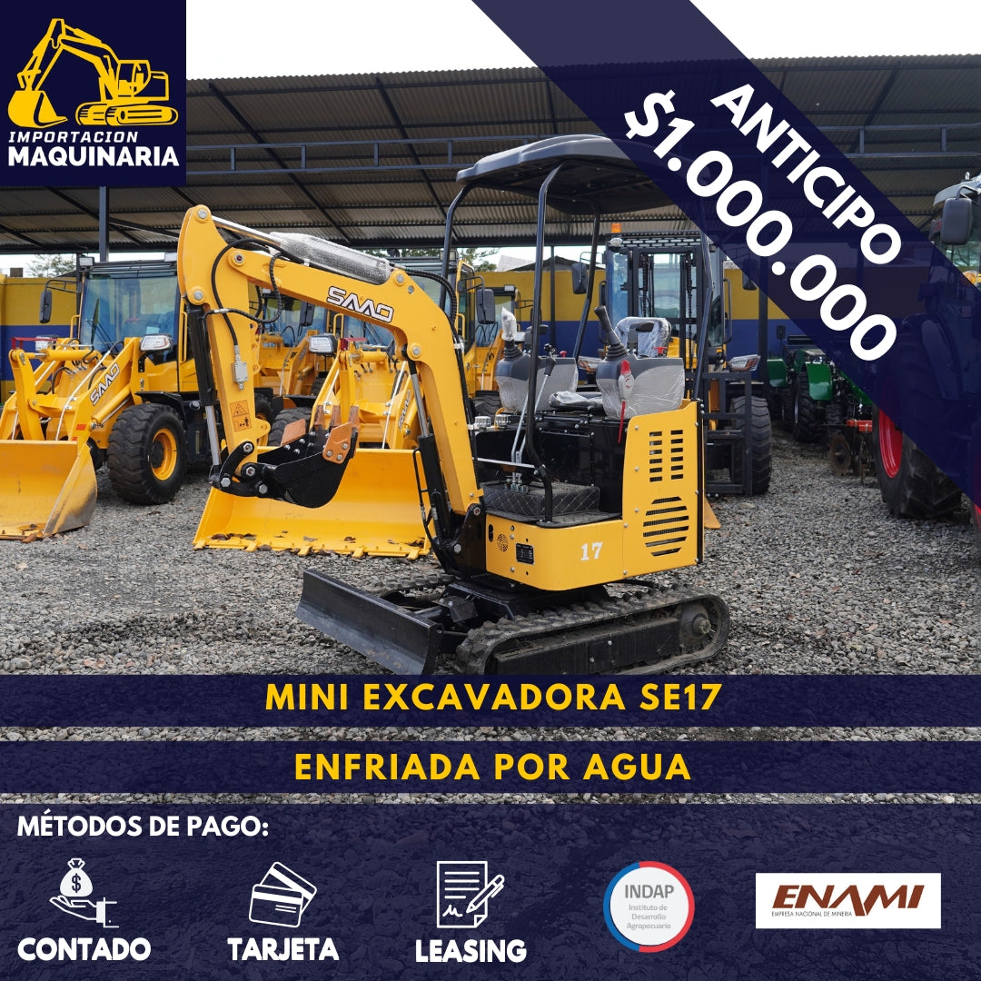 Mini Excavadora SE17 Enfriado por Agua