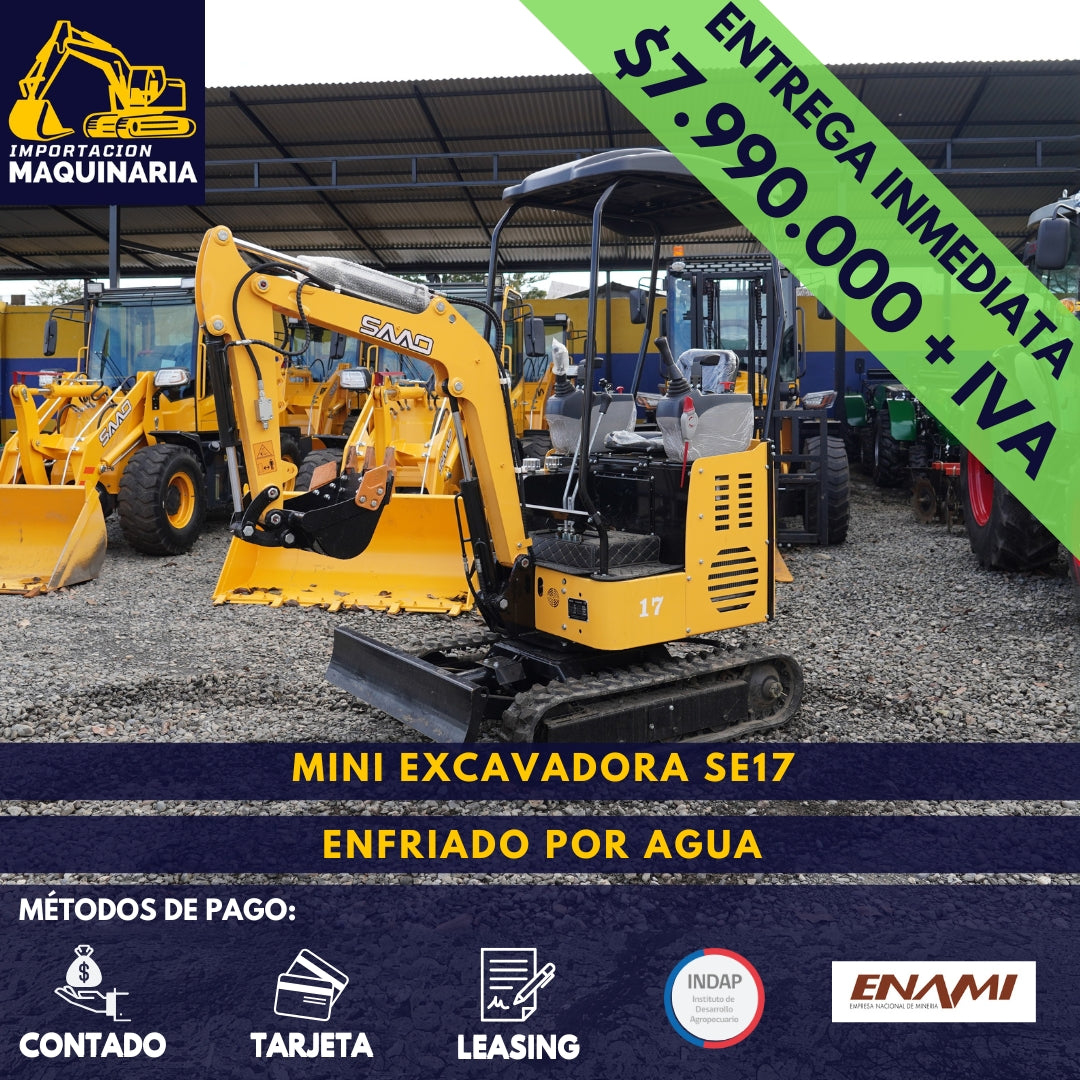 Mini Excavadora SE17 Enfriado por Agua