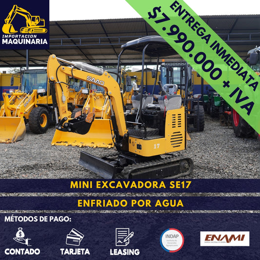 Mini Excavadora SE17 Enfriado por Agua
