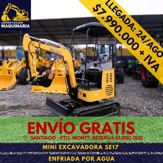 Miniexcavadora SE17 Enfriada Por Agua