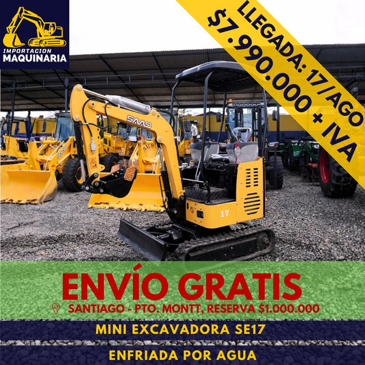 Mini Excavadora SE17 Enfriada Por Agua