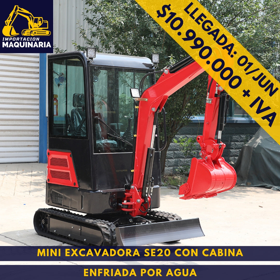 Mini Excavadora SE20 Con Cabina Enfriada Por Agua