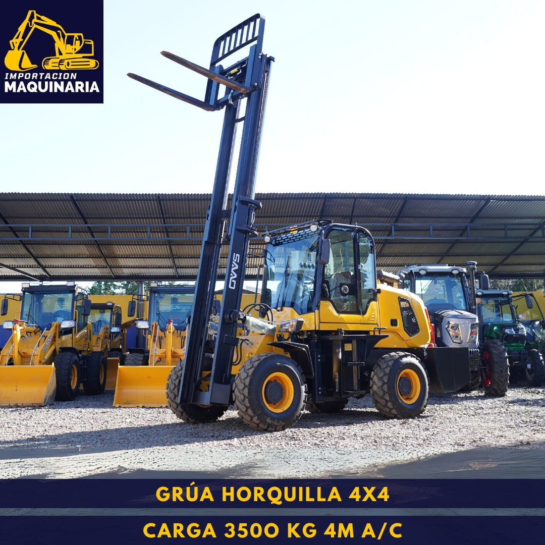 Grúa Horquilla 4x4 Carga 3500 Kg, 4m A/C