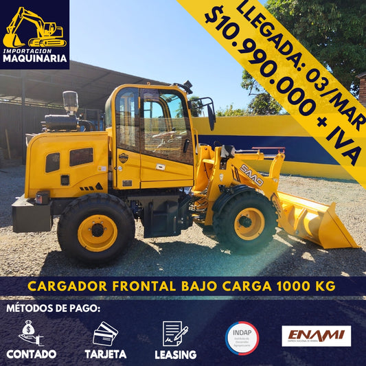 Cargador Frontal Bajo Carga 1000 Kg