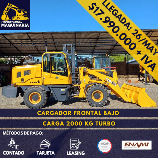 Cargador Frontal Bajo Carga 2000 Kg Turbo