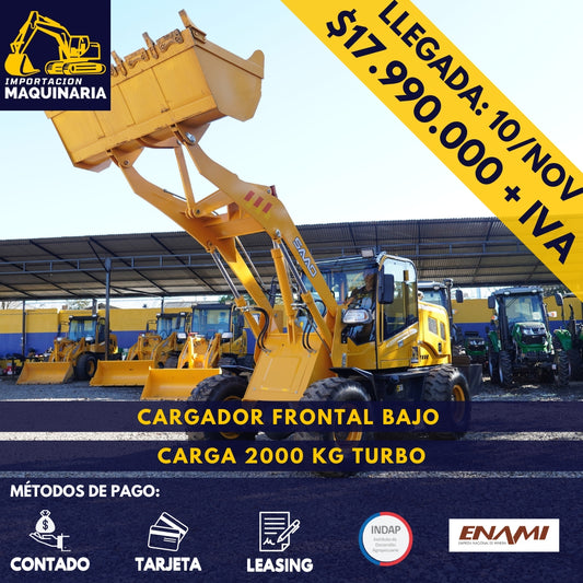 Cargador Frontal Bajo Carga 2000 Kg Turbo