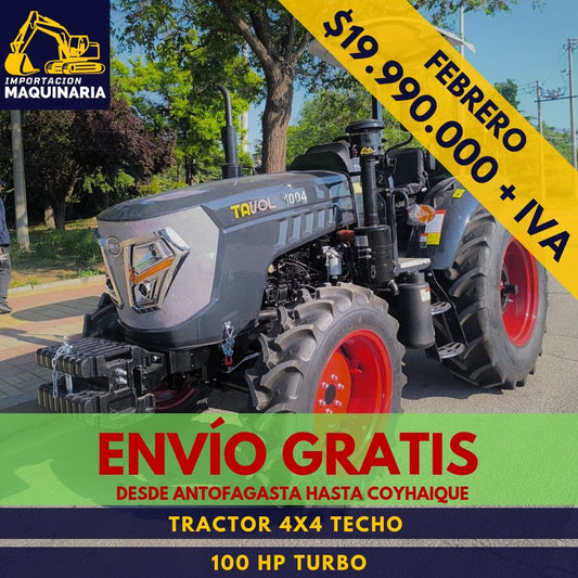 Tractor 4x4 Techo 100 HP Turbo