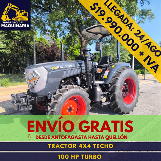 Tractor 4x4 Techo 100 HP Turbo
