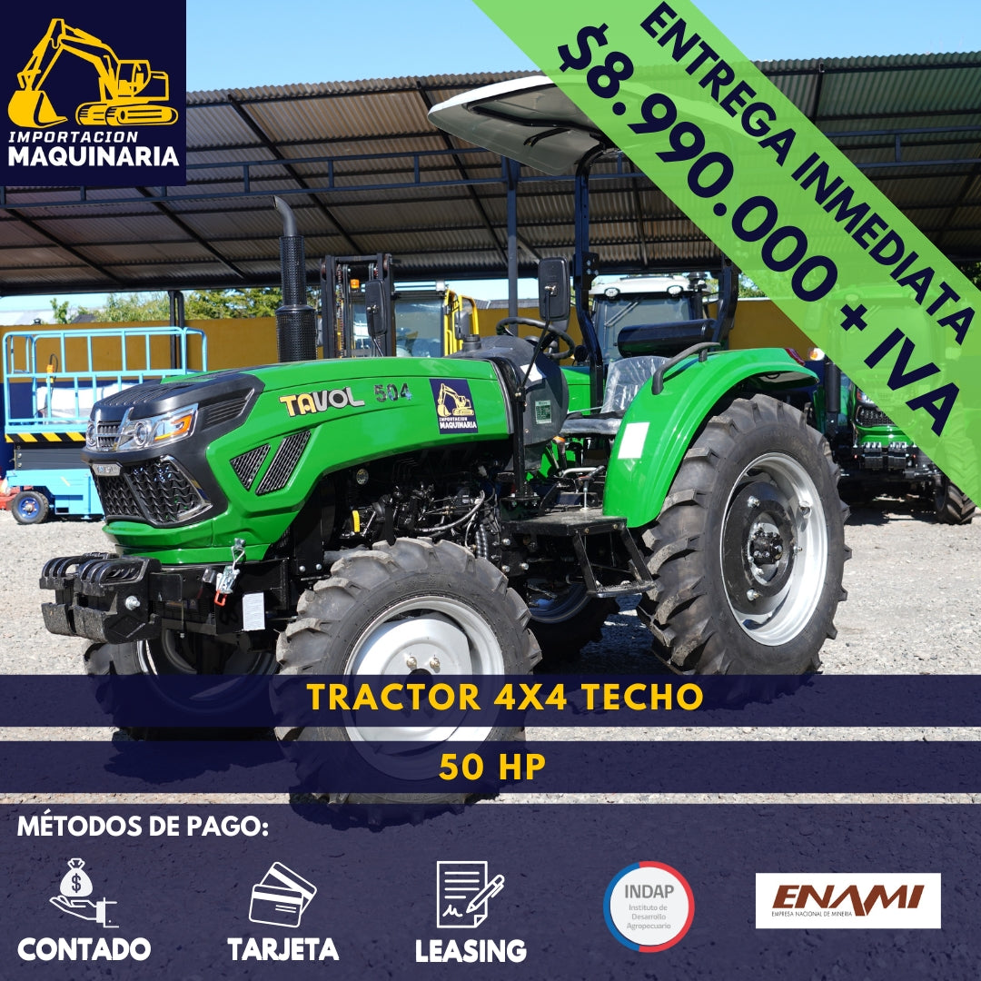 Tractor 4x4 Techo 50 HP