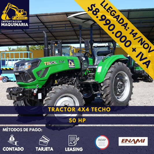 Tractor 4x4 Techo 50 HP