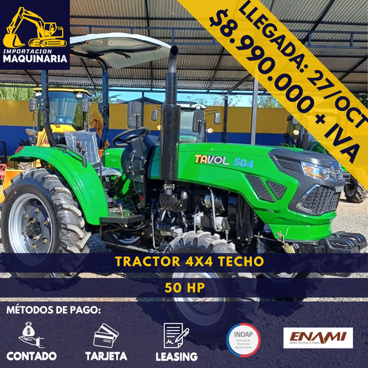 Tractor 4x4 Techo 50 HP