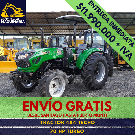 Tractor 4x4 Techo 70 HP Turbo