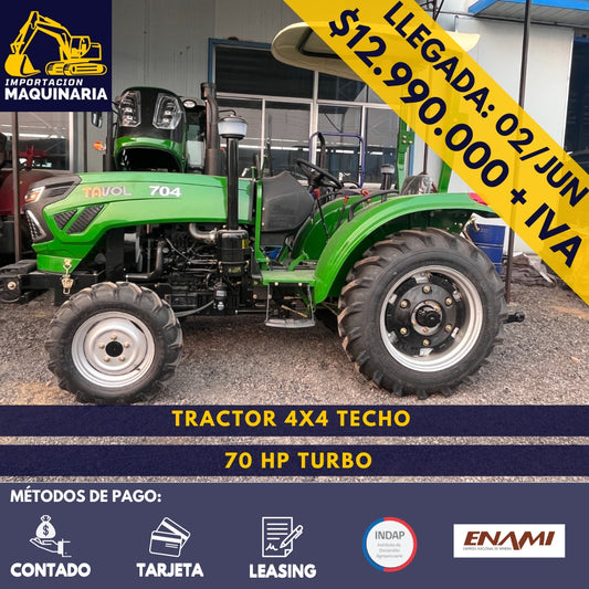 Tractor 4x4 Techo 70 HP Turbo