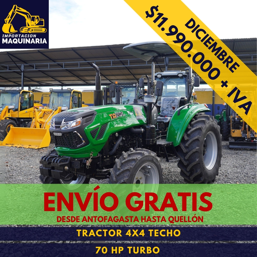 Tractor 4x4 Techo 70 HP Turbo