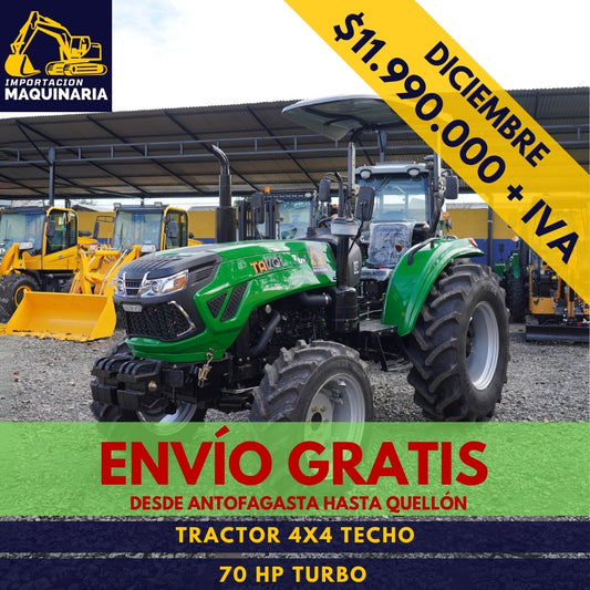 Tractor 4x4 Techo 70 HP Turbo