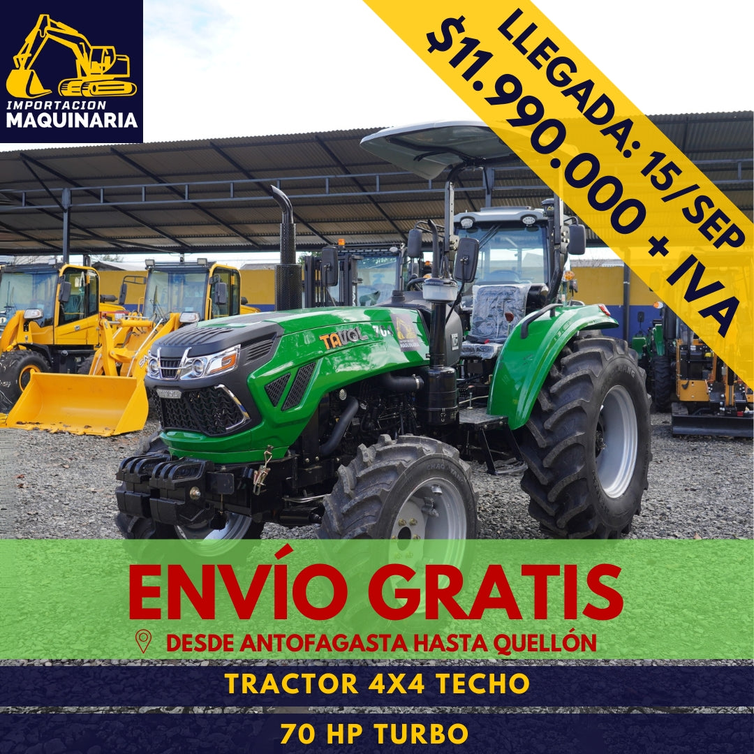 Tractor 4x4 Techo 70 HP Turbo