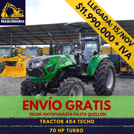 Tractor 4x4 Techo 70 HP Turbo