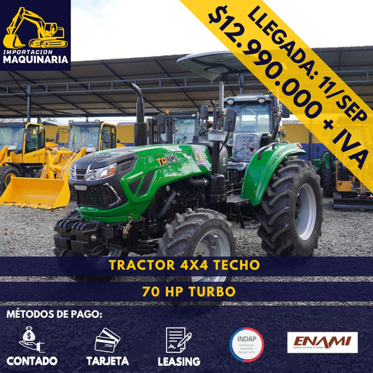Tractor 4x4 Techo 70 HP Turbo