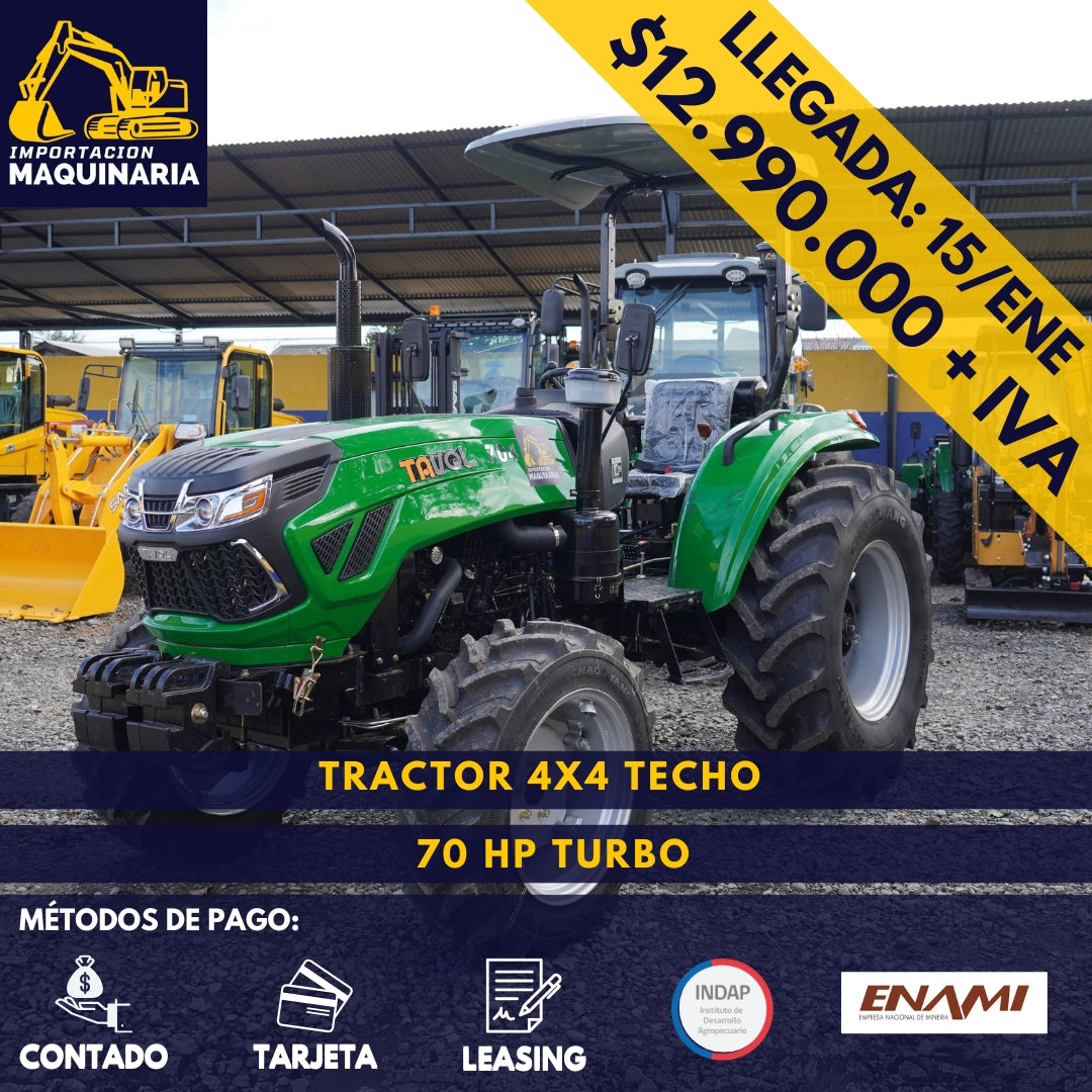 Tractor 4x4 Techo 70 HP Turbo