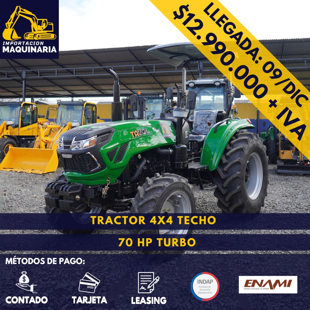 Tractor 4x4 Techo 70 HP Turbo